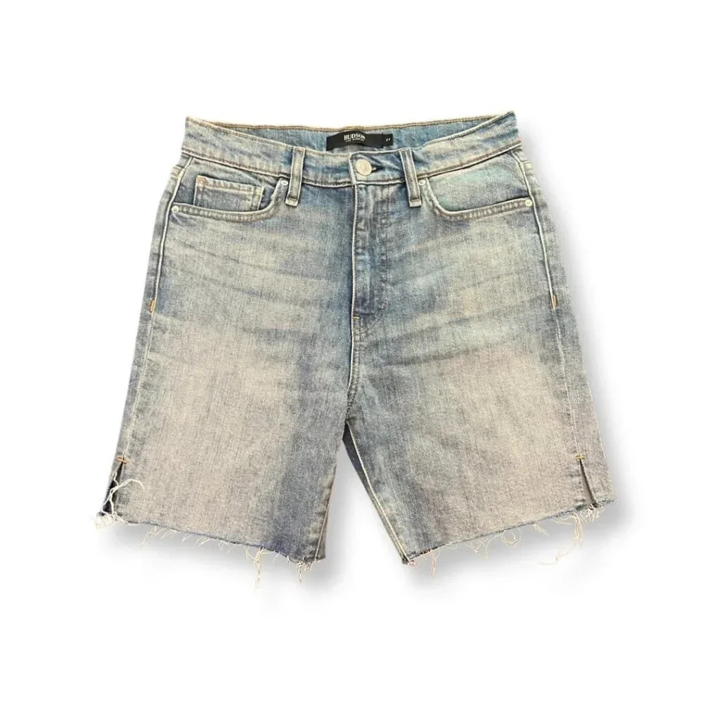 Hudson NWOT Hana Mini Denim Biker Shorts Size 27 NWOT - Picture 2 of 11